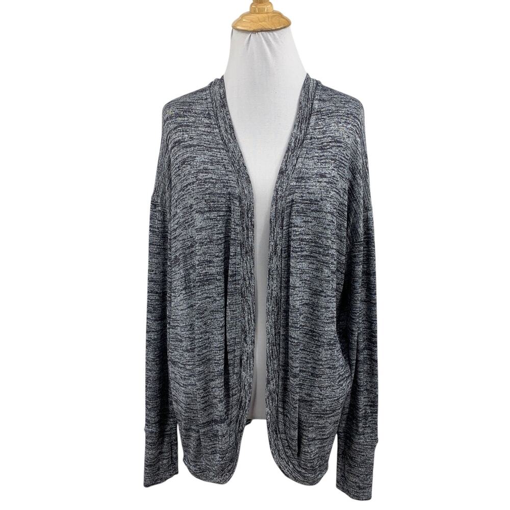 Athleta Cardigan Womens XS Extra Small Drape Pose Wrap Marled Knit Open Front